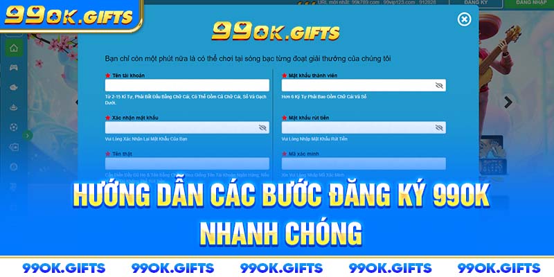 Hướng dẫn các bước đăng ký 99OK nhanh chóng