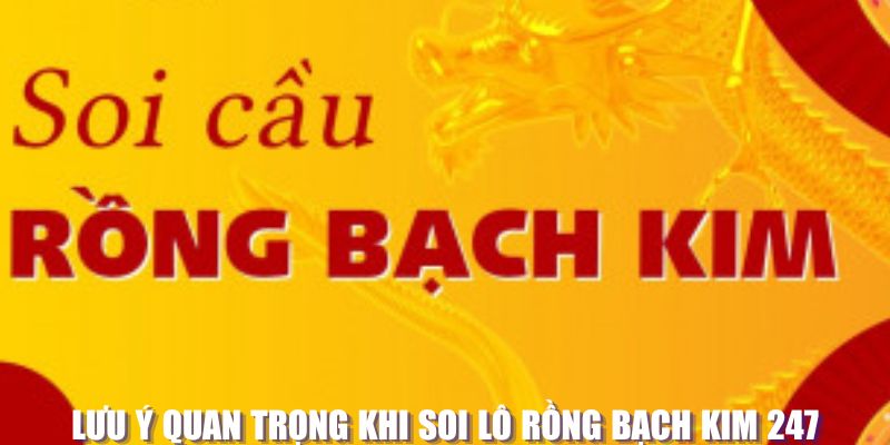 Lưu ý quan trọng khi soi lô rồng bạch kim