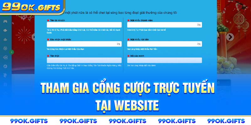 Tham gia cổng cược trực tuyến tại website